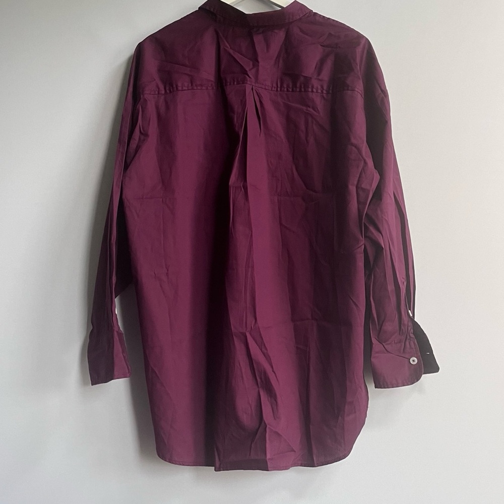 NWT! Anthropologie Maeve The Bennet Oversized Cotton Buttondown Shirt 1X - Picture 10 of 12